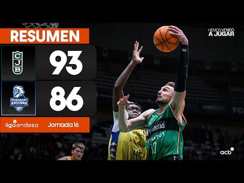 Resumen Joventut Badalona 93 - MoraBanc Andorra 86 (J6)