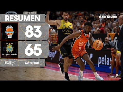 Resumen Valencia Basket 83 - La Laguna Tenerife 65 (1º semis)
