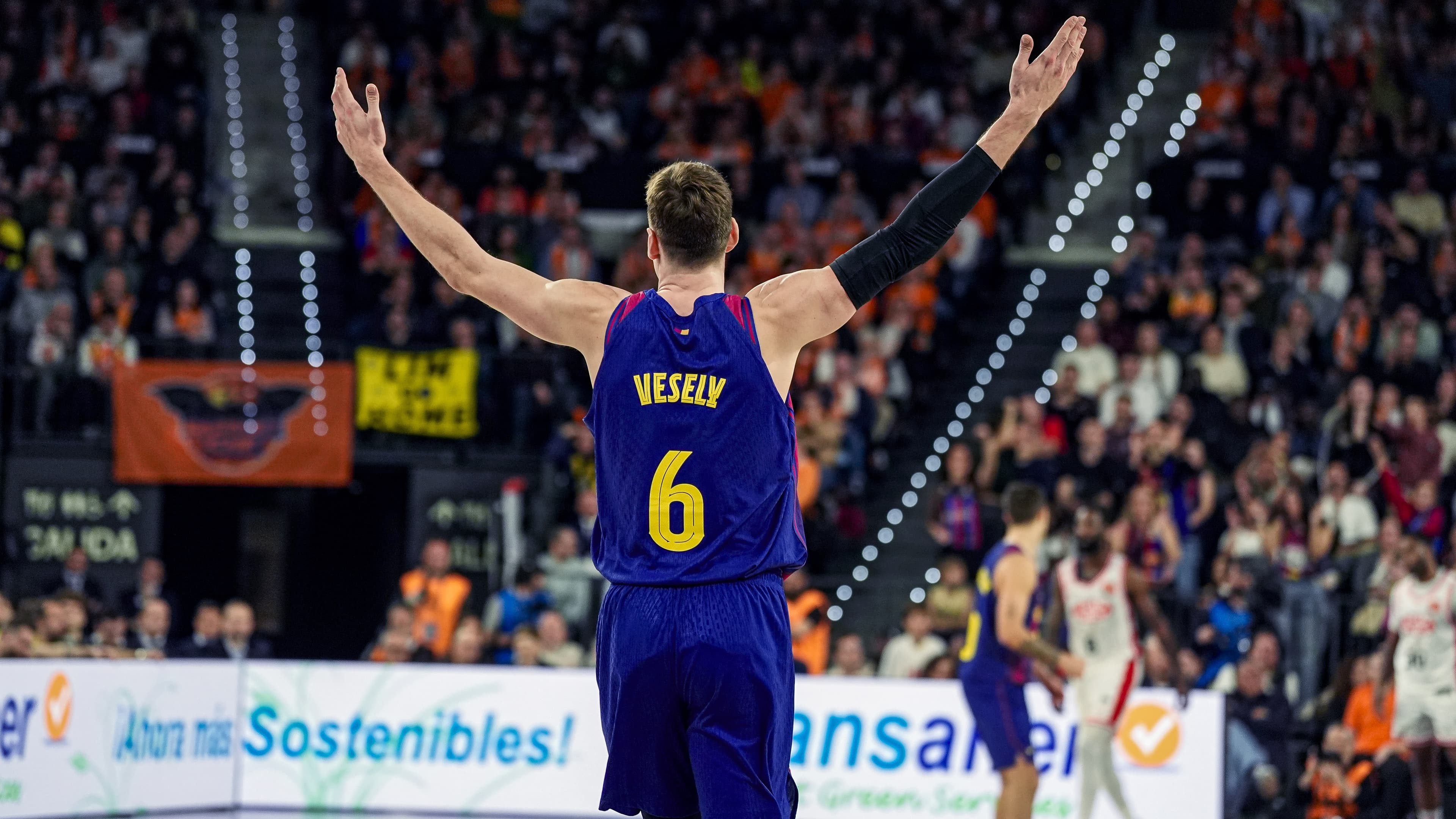 Jan Vesely levanta los brazos