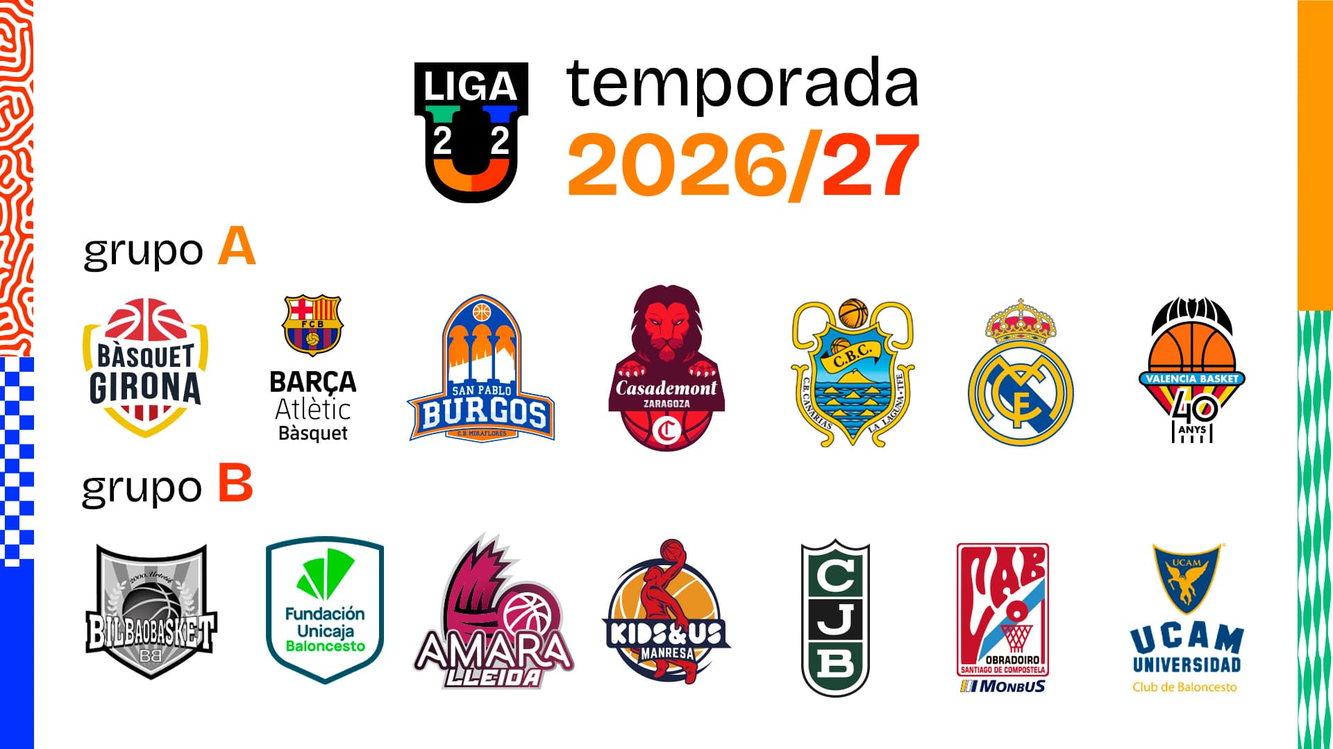 Así será la Liga U 2026-27