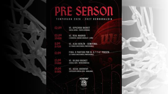 Kosner Baskonia ya conoce su hoja de ruta de la pretemporada 2026-27