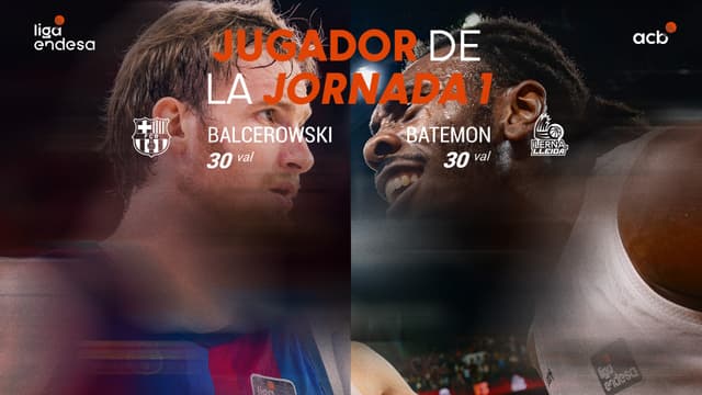 Balcerowski y Batemon, Jugadores de la Jornada 1 de la Liga Endesa 2026-27